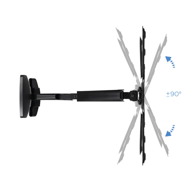 Soporte de Pared Tooq Tilt e GiRat&oacute;nrio 3 Pivots 23" a 55" Max. 30kg Negro image number 14