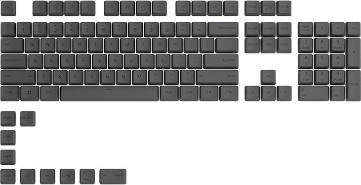 Juego de 114 Teclas Glorious PBT Black (US ANSI) image number 0