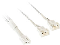 Cable Splitter Kolink 1-2 PWM Sleeved Blanco