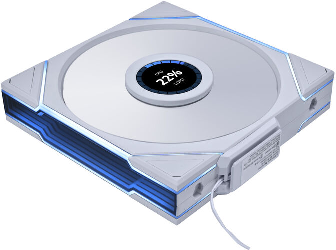 Ventilador Lian Li UNI FAN TL140 LCD Wireless RGB Reverse PWM Blanco 140mm image number 0