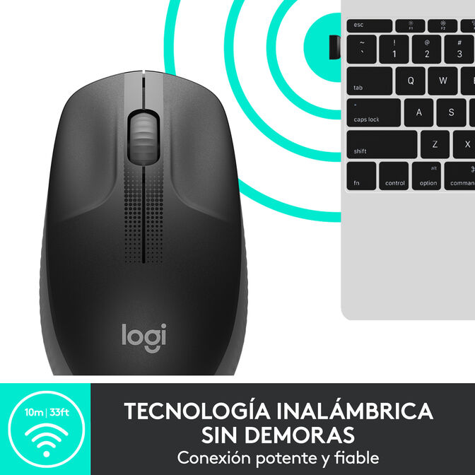 Rat&oacute;n Logitech M190 1000DPI Wireless Negro/Gris image number 9