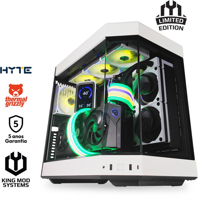 Ordenador King Mod Gamer-PC Hyte Ryzen 7 9800X3D 32GB DDR5 2TB RTX 5070 Ti WiFi W11 image number 0