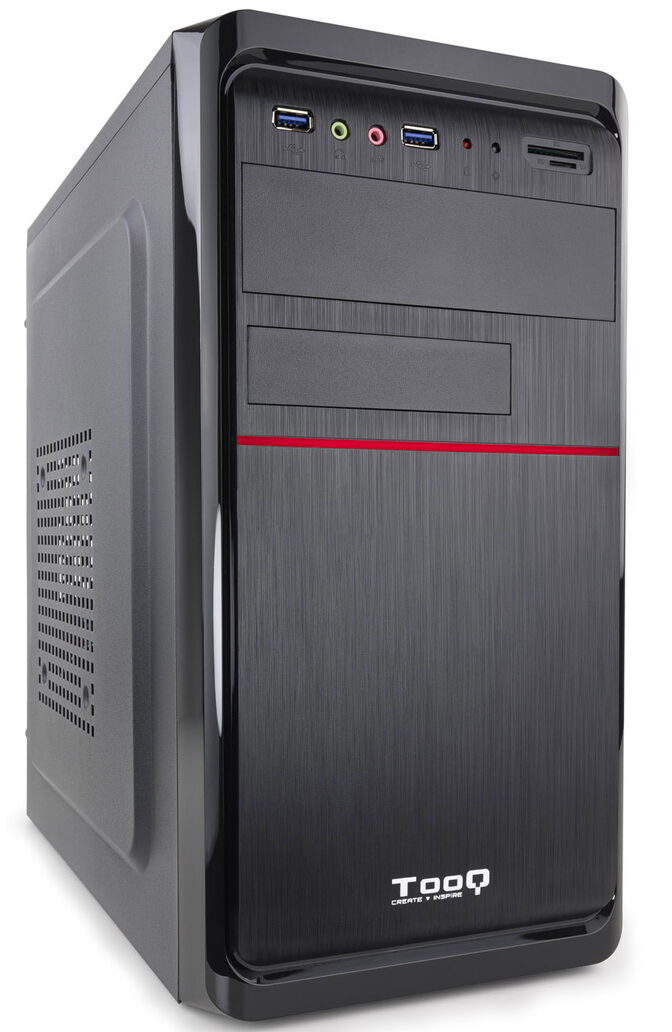 ** B Grade ** Caja Micro-ATX Tooq C/ Fuente 500W + Lector de Tarjetas + 2x USB 3.0 Negra image number 0