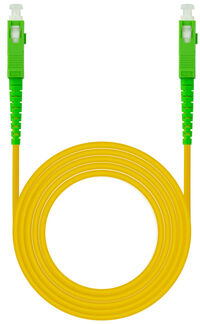 Cable de Fibra Óptica NanoCable SC/APC-SC/APC Monomodo Simplex LSZH 1 M Amarillo