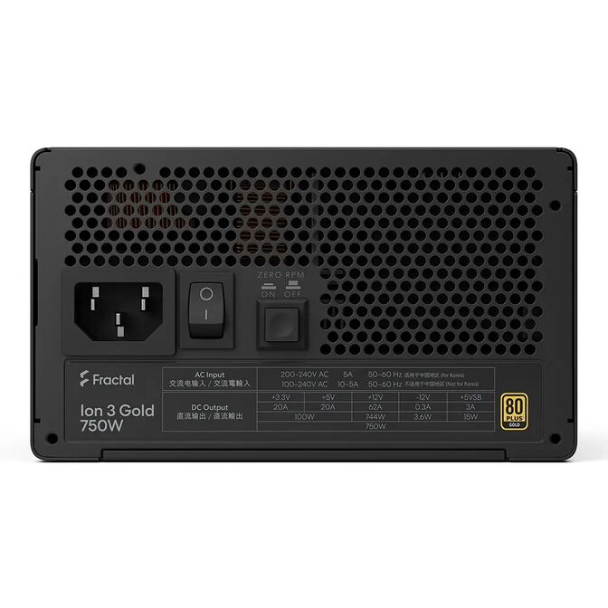 Fuente Alimentaci&oacute;n Fractal Design Ion 3 750W 80+ Gold Full Modular ATX 3.1 PCIe 5.1 image number 6