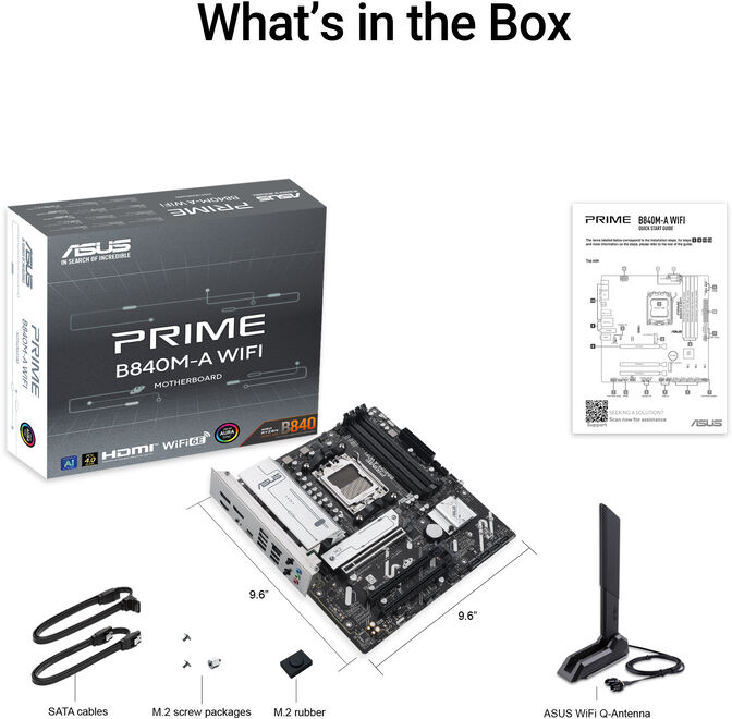 Placa Base Asus PRIME B840M-A WiFi image number 2