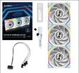 Ventilador Lian Li UNI FAN SL120 LCD Wireless RGB Reverse Blade PWM Blanco 120mm (Pack 3) image number null