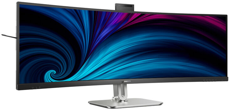 Monitor Curvo Philips Série 5000 49" 49B2U5900CH VA Dual-QHD 75Hz (PD100W) KVM C/Webcam image number 4