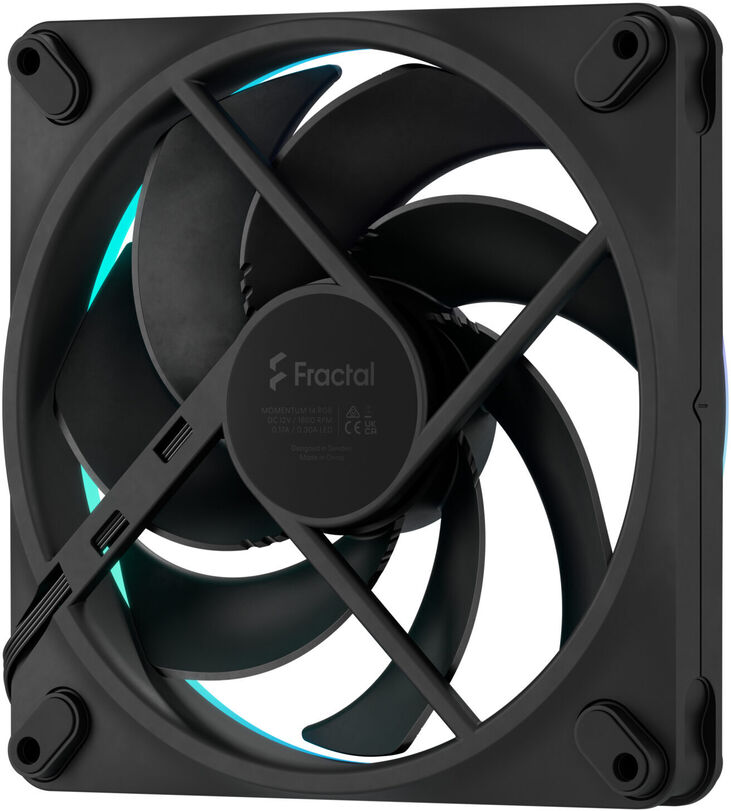 Ventilador Fractal Design Momentum 12 120mm 2200RPM 8 Pinos RGB Negro (3 Pack) image number 5