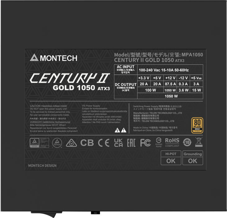 Fuente Modular Montech Century II 1050W 80 Plus Gold ATX 3.1 image number 5