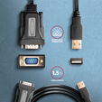 Adaptador AXAGON ADS-1PQN USB2.0 - Serial RS-232 DB9 FTDI image number null