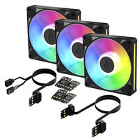 Ventilador Arctic P14 BioniX PWM ARGB 120mm (Pack 3) - Negro