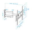 Soporte de Pared Tooq Tilt 3 Pivots 37" a 70" Max. 50kg Negro image number null