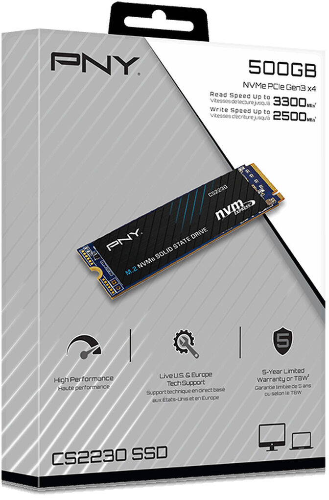SSD PNY CS2230 500GB Gen4 M.2 NVMe (3300/2500MB/s) image number 4