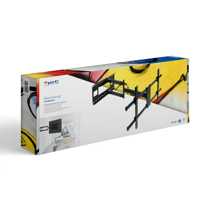 Soporte de Pared Tooq Tilt 43" a 80" Max. 50kg Negro image number 16