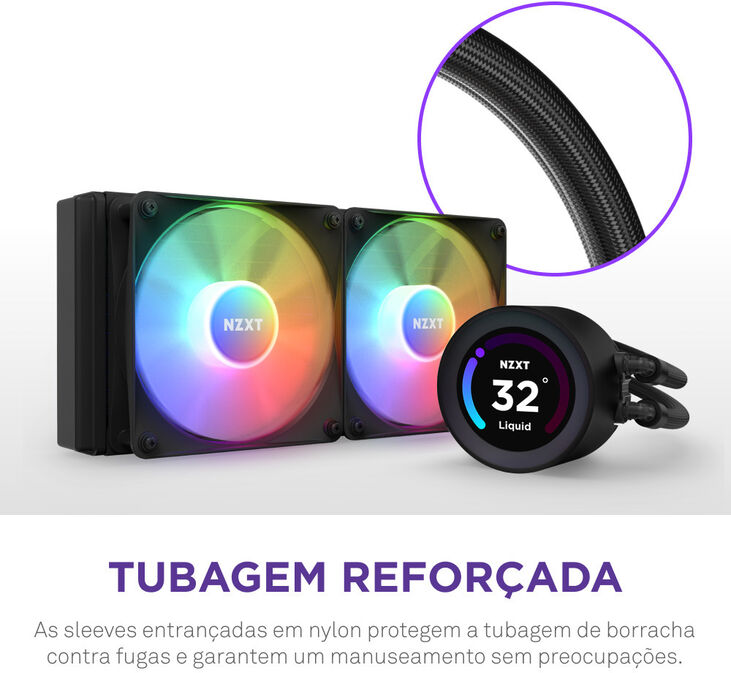 Kit de Refrigeración Líquida CPU NZXT Kraken Elite 280 RGB Negro image number 9