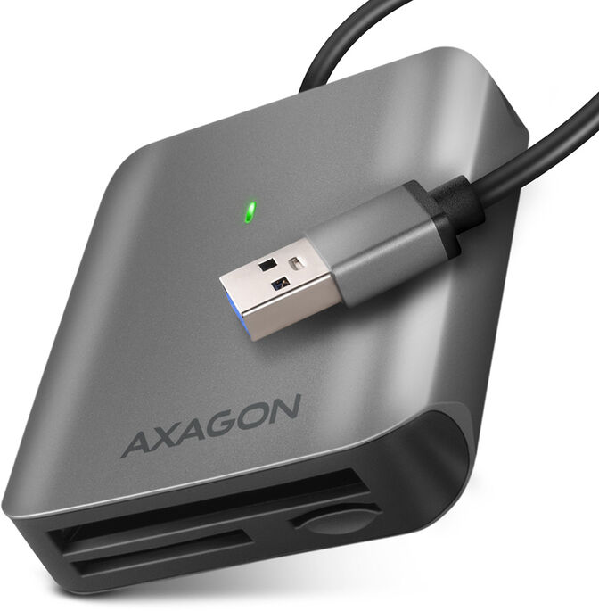 Lector de tarjetas externo AXAGON CRE-S3 External USB-A 3.2 Gen 1, 3-slot & lun SD/microSD/CF, UHS-II image number 0