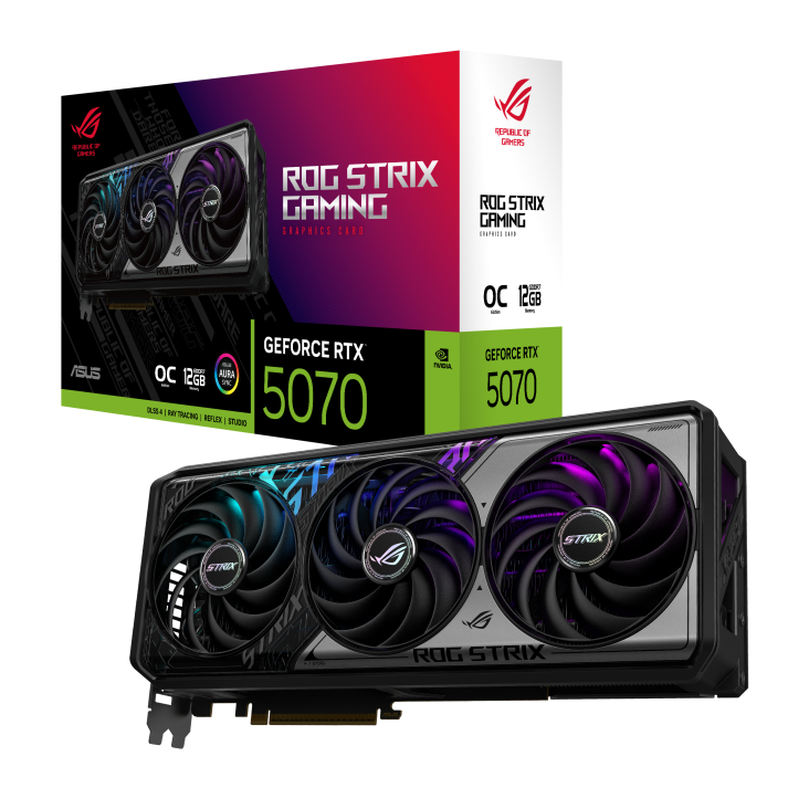 Tarjeta Gr&aacute;fica Asus GeForce&reg; RTX 5070 ROG Strix Gaming OC 12GB GDDR7 DLSS4