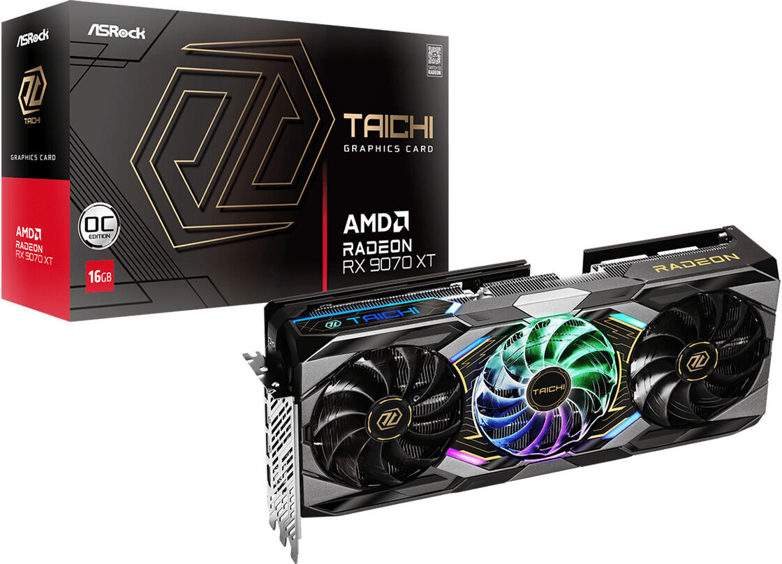 Tarjeta Gr&aacute;fica ASRock Radeon RX 9070 XT Taichi OC 16GB GDDR6