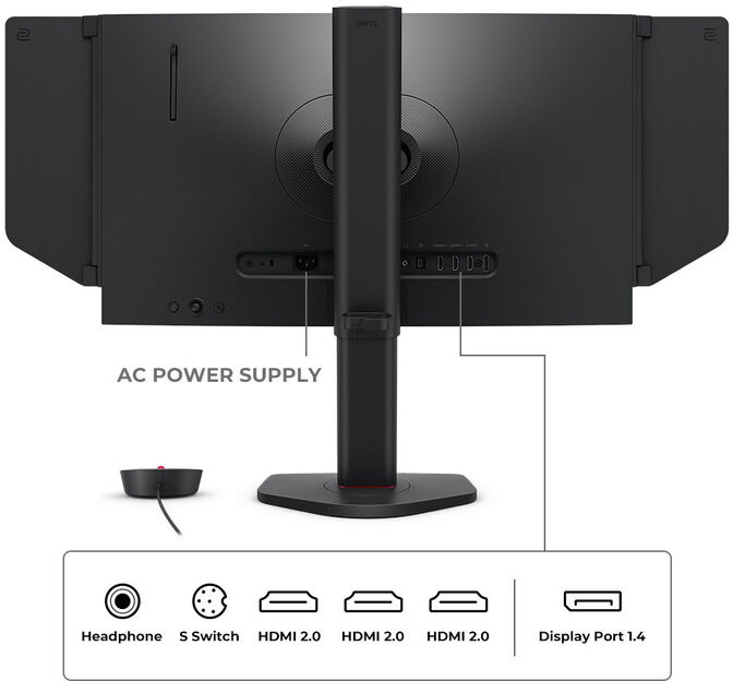 Monitor BenQ ZOWIE 24.1" XL2566X+ Fast TN 400Hz 0.05ms DyAc 2.0 image number 6