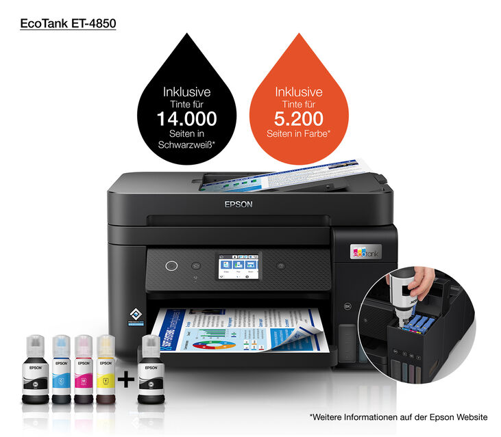 Multifuncional Epson EcoTank ET-4850 Wi-Fi image number 22