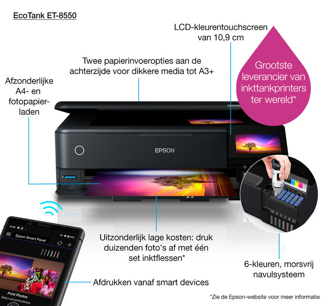 Multifuncional Epson EcoTank ET-8550 Wi-Fi image number 19