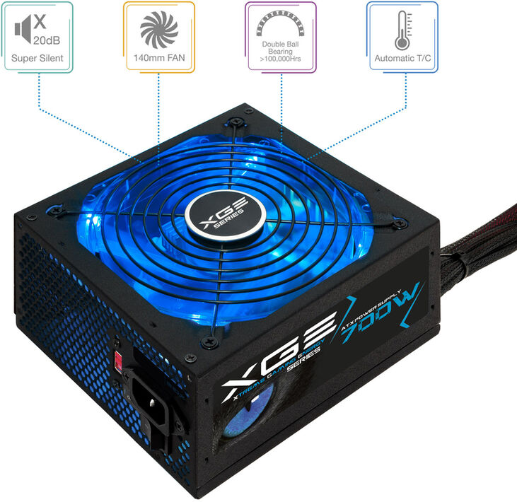 Fuente Alimentación Tooq Xtreme Gaming Energy II 700W 80+ Bronze c/LED image number 1