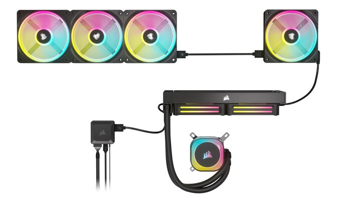 Ventilador Corsair iCUE Link QX120 RGB PWM Negro 120mm (Expansion Kit) image number 1