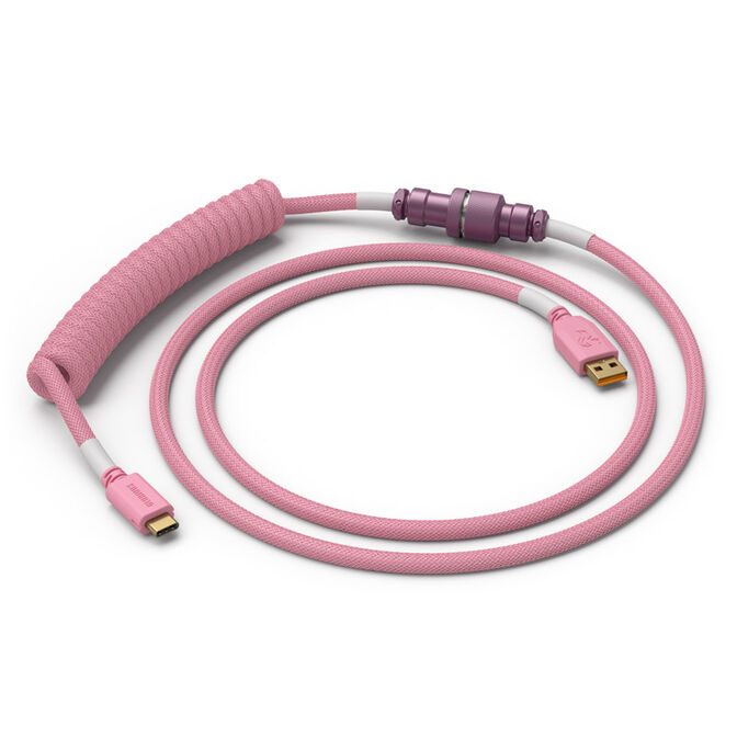 Cable Coiled Glorious USB-C para USB-A , 1,37m - Prism Pink image number 0