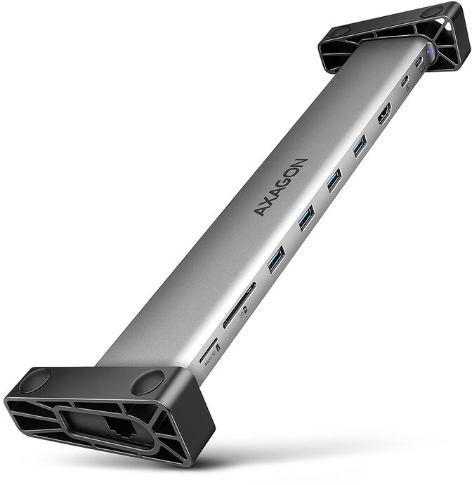 HUB USB AXAGON HMC-10HLS, USB 5Gbps hub, 4x USB-A, HDMI 4K/60Hz, RJ-45, SD/microSD, PD 100W image number 0