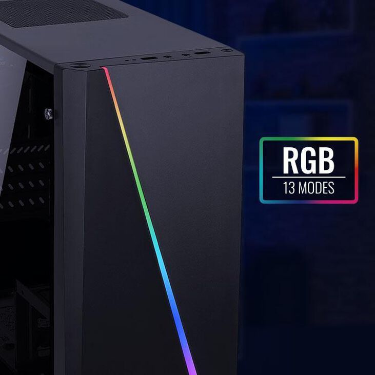 Caja Micro-ATX Aerocool Cylon Mini RGB Vidrio Templado Negro image number 1
