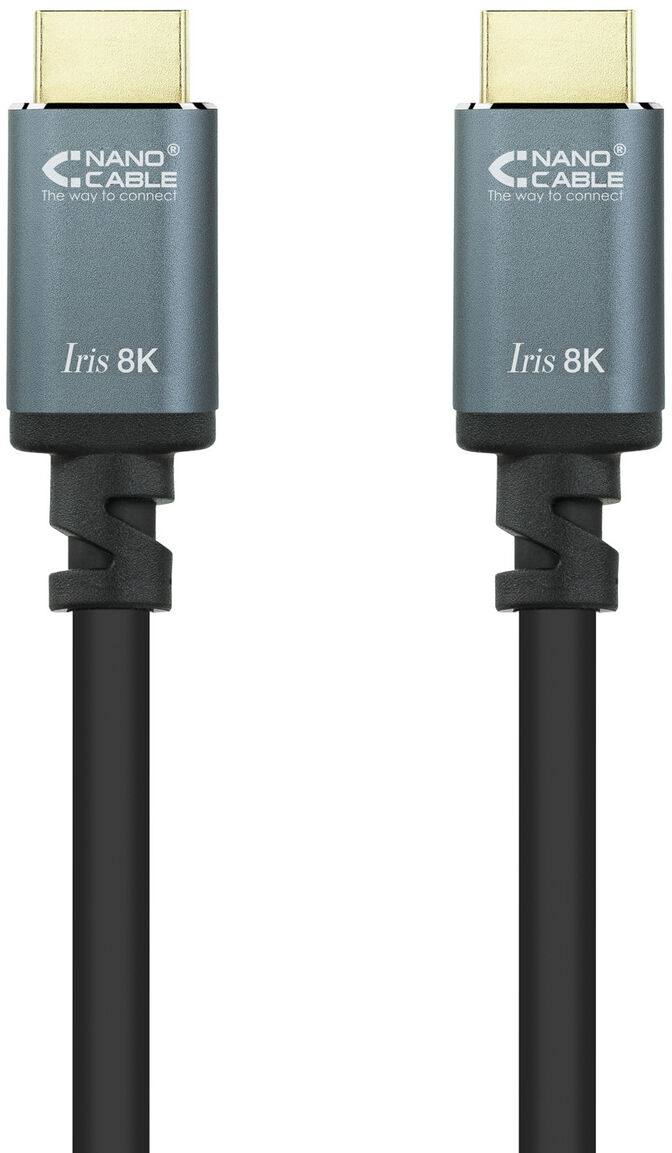 Cable HDMI V2.1 8K NanoCable IRIS USB-A M/M 1.5 M Negro image number 1
