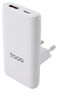 Cargador Tooq GaN USB-C/PD+USB-A/QC 65W, Blanco