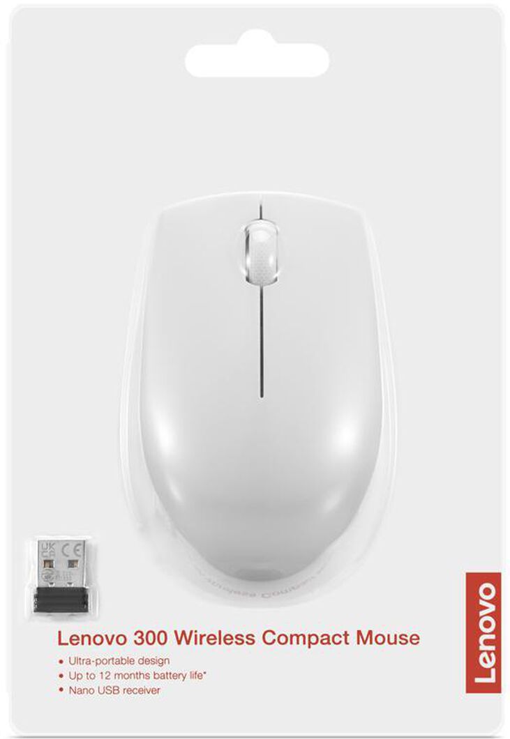 Ratón Lenovo 300 Compact Wireless Cloud Grey image number 4