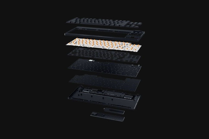Teclado Razer BlackWidow V4 Low-Profile TKL HyperSpeed Yellow Switch (US) image number 2