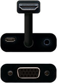 Adaptador NanoCable HDMI M para SVGA/Audio F 10 CM / 1M Negro image number null