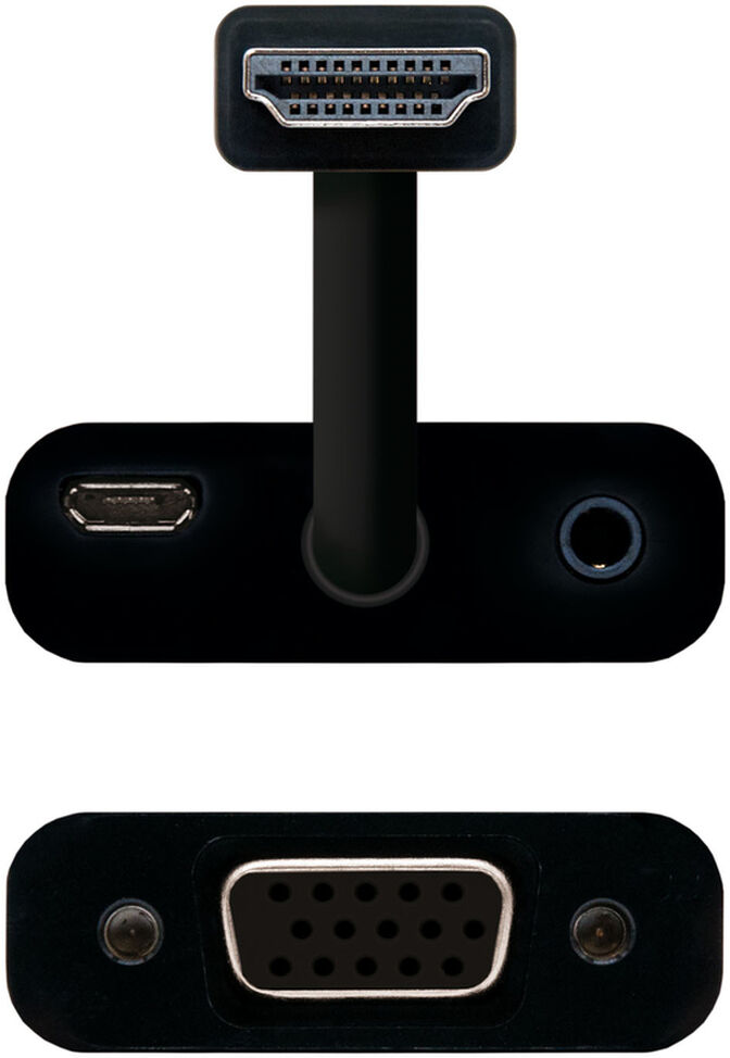 Adaptador NanoCable HDMI M para SVGA/Audio F 10 CM / 1M Negro image number 1