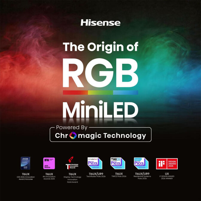 Televisor Hisense 85UR8S 85" RGB Mini LED UltraHD 4K VIDAA image number 1