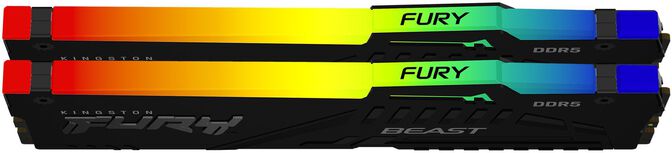 Kingston Kit 64GB (2 x 32GB) DDR5 6400MHz FURY Beast RGB EXPO Negro CL32 image number 1