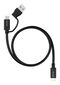Cable USB 3.2 Gen2x2 Nanocable 60W 4K/60Hz USB-C+USB-A/M / USB-C/M 2 M