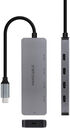 Hub Nanocable USB-C > 4xUSB-C + USB-C PD 100W 10 CM Gris image number null