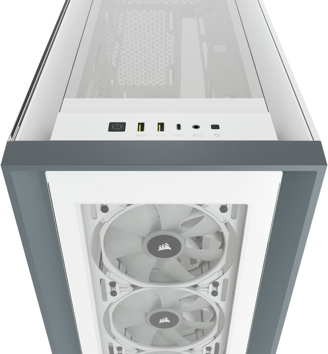 Torre E-ATX Corsair iCUE 5000X RGB Smart Blanco Cristal Templado image number 8