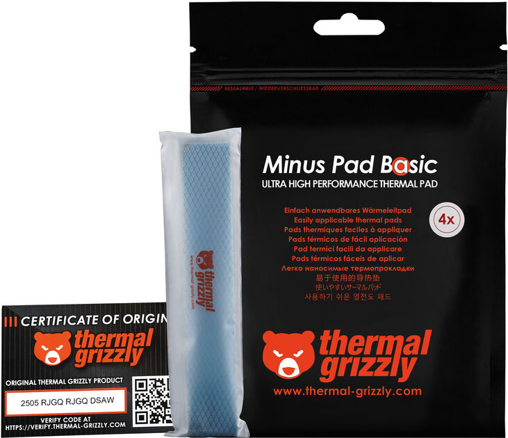 Thermal Pad Thermal Grizzly Minus Pad Basic 120 x 20 x 1.0 mm(Pack 4) image number 5