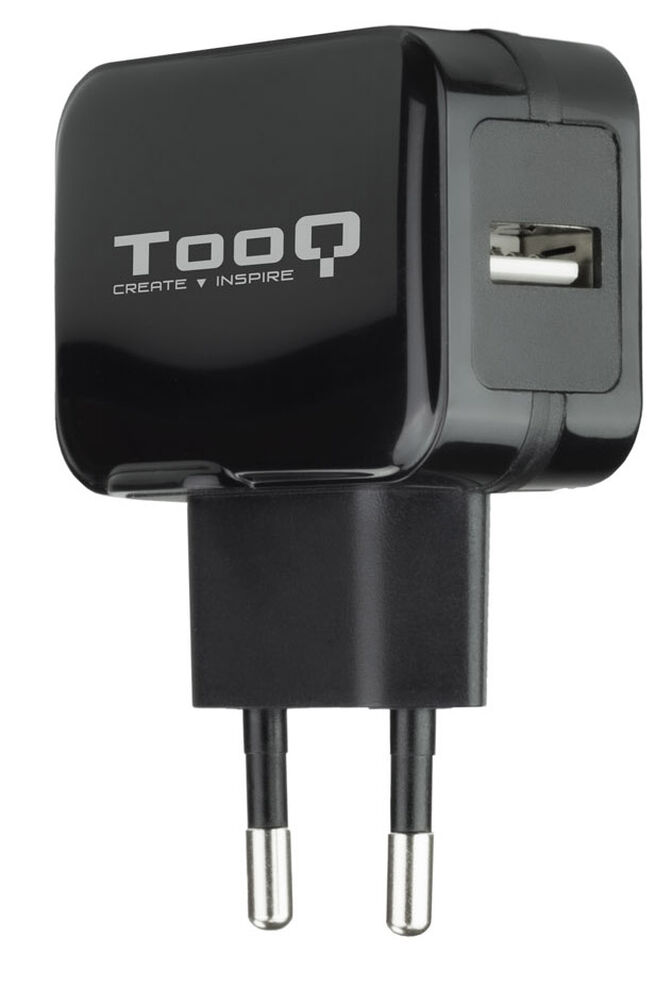 Cargador Tooq  USB 5V 2.4A Negro image number 0