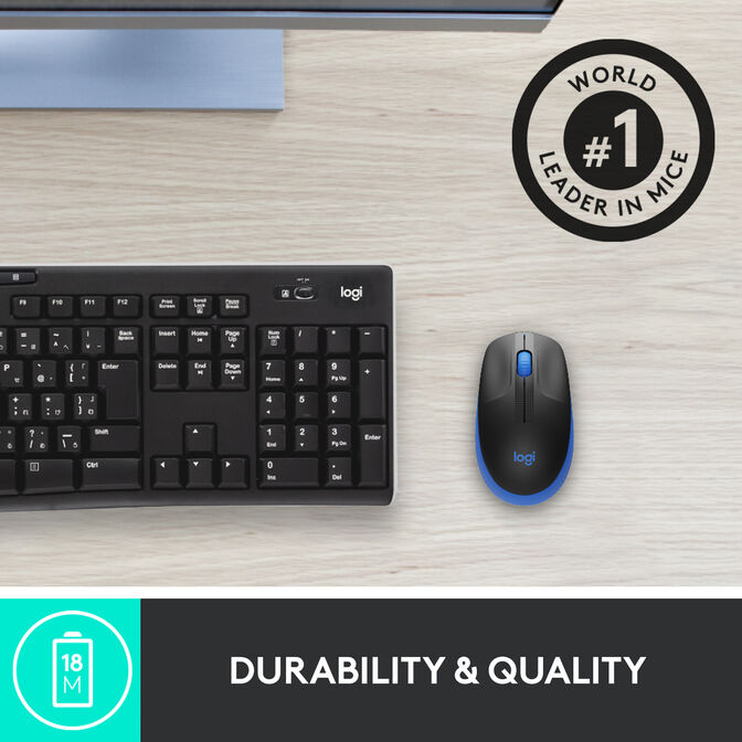 Rat&oacute;n Logitech M190 1000DPI Wireless Azul image number 16