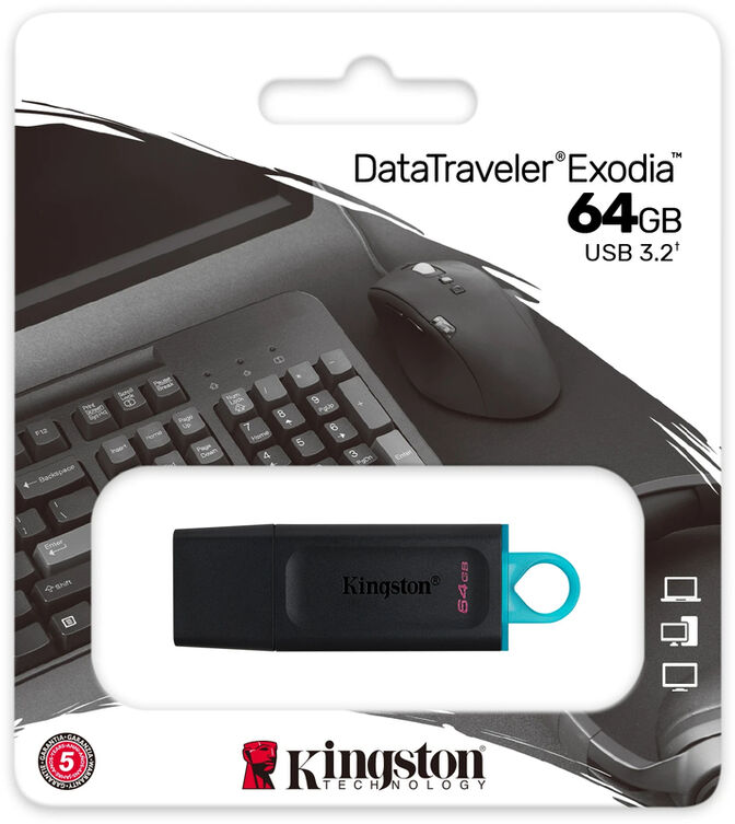 Pen Kingston DataTraveler Exodia 64GB USB3.2 Gen 1 image number 2