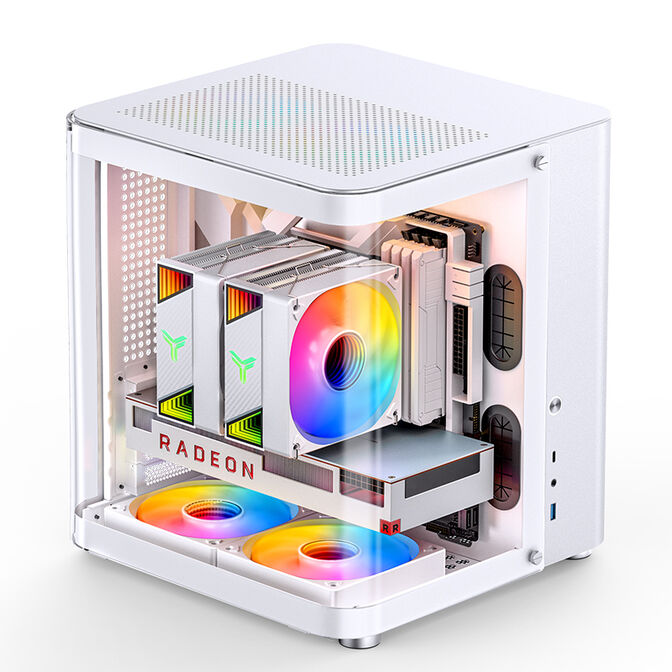 Caja Micro-ATX Jonsbo TK-1 2.0 Vidrio Templado Blanco image number 1