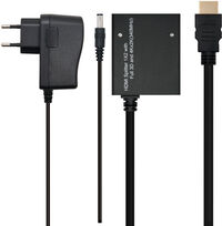 Splitter HDMI NanoCable V1.3 1X2 Com Alim. y Pigtail 50 CM