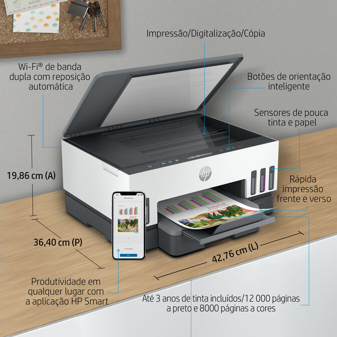 Impresora Multifunci&oacute;n de Inyecci&oacute;n de Tinta HP Smart Tank 7005 Todo-en-Uno WiFi image number 5