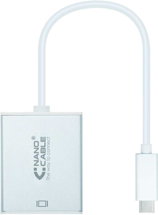 Adaptador NanoCable USB-C M para VGA F 10 CM Aluminio image number 0